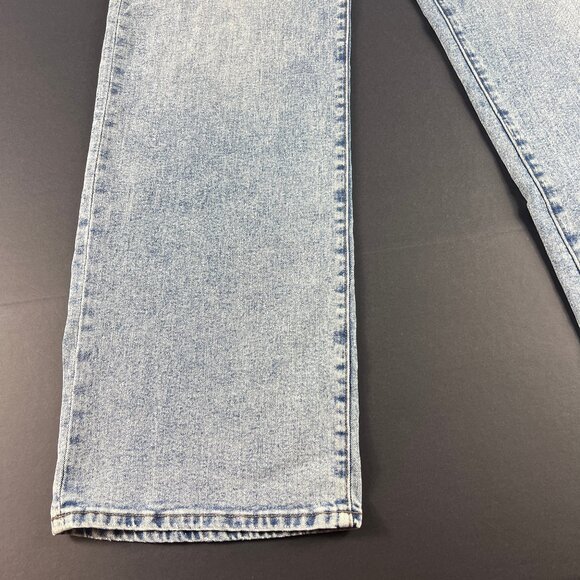 Evereve Jean Womens 32x33* The Ever Trouser High Rise Wide Leg Blue Denim Tag 31 - Picture 5 of 16